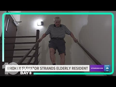 Elderly couple says broken elevator repairs will take 20 weeks, stranding them on third floor