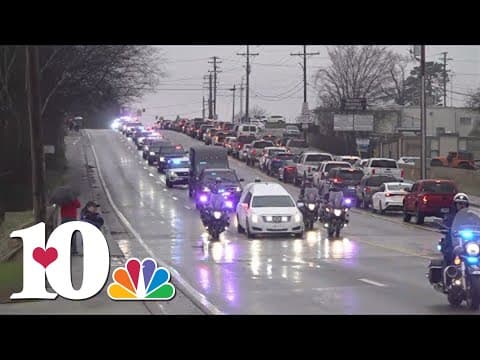 Procession of Blount County Deputy Greg McCowan