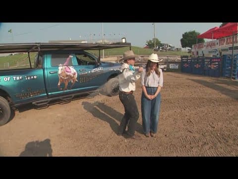 Samie meets a REAL cowboy at the Hamel Rodeo