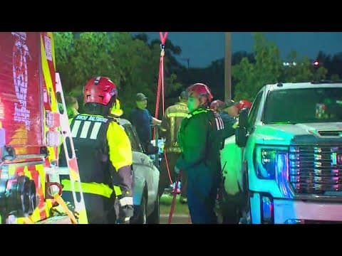 Texas storm: Dallas fire performs high water rescue