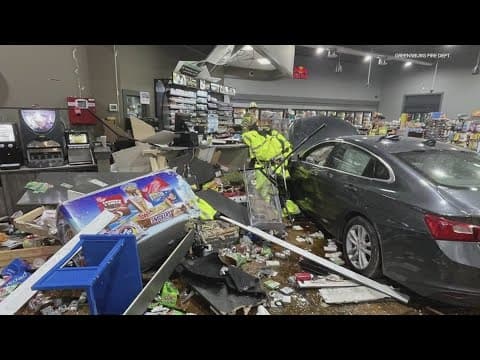 Car crashes into Greensburg gas station leaving one person seriously hurt