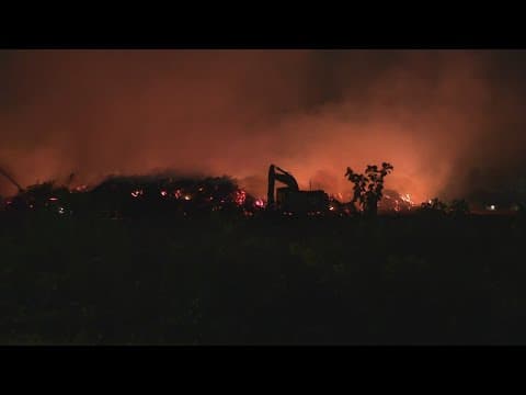 Fire in Spring Branch area still burning Tuesday morning