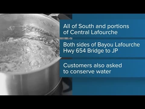 Boil water advisory in effect for Lafourche Parish