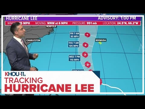 Tropical update: Hurricane Lee moving through Atlantic