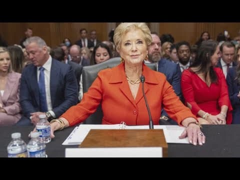 Trump's education secretary pick Linda McMahon facing Senate confirmation hearing