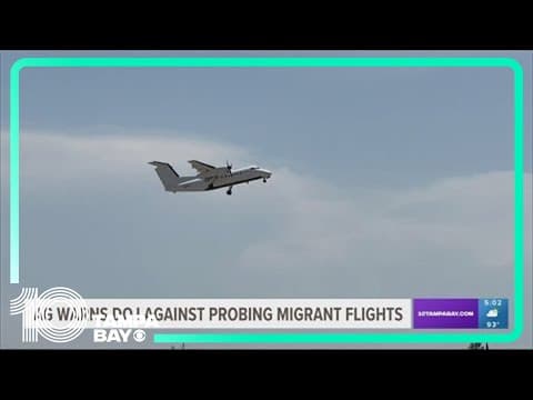 Florida attorney general tells feds not to investigate DeSantis' migrant flight to California