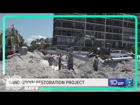 Sand groin restoration project on Madeira Beach