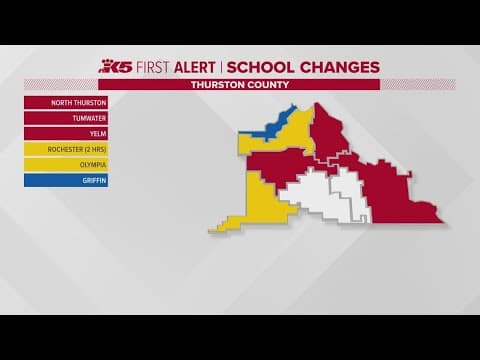 Multiple Thurston County school districts see cancellations, delays amid snowy conditions