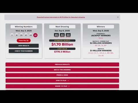 Houston player wins $2M in Powerball drawing