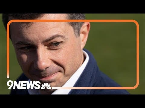 Transportation Secretary Pete Buttigieg speaks at Denver’s airport