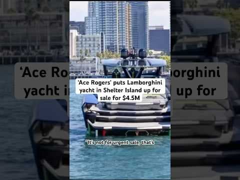 San Diego businessman charged with indecent exposure last year is now selling his Lamborghini yacht.