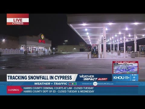 An empty Buc-ee's? Winter weather creates dangerous driving conditions in Houston area