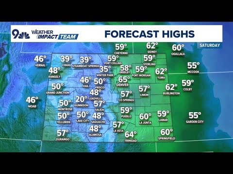 Latest forecast | Warm weekend with near record highs in Denver Saturday