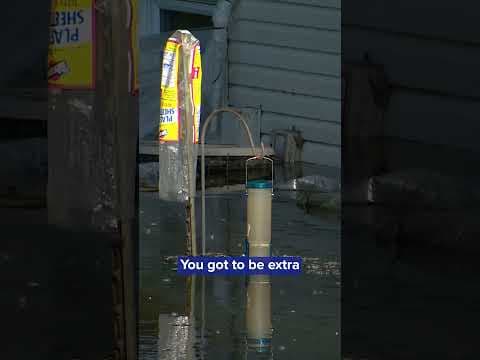 Waterville residents are literally wading waters as Cannon River flooding reaches nearly 17 feet.