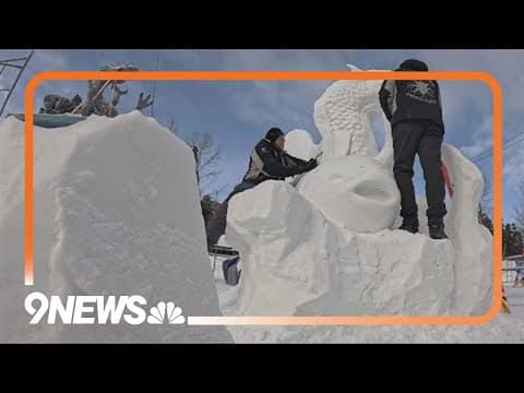 International snow sculpture championships in Breckenridge