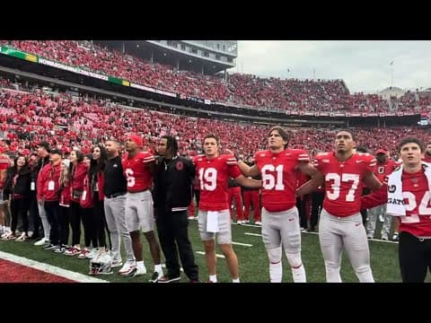 C.J. Stroud joins Buckeyes for 'Carmen Ohio' tradition after win over Penn State