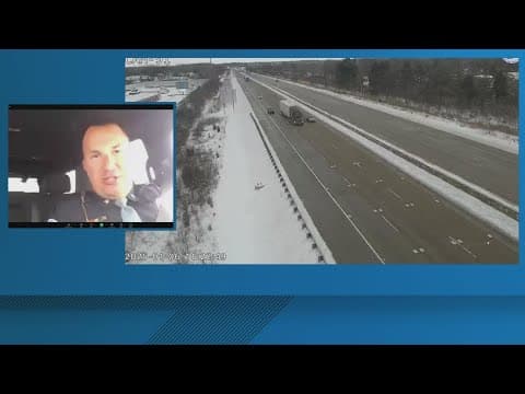 State Police shares update on Indianapolis interstate conditions Monday evening after winter storm