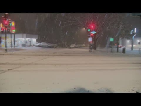 Snow covers roads in the DMV ahead of Jan. 6, 2025 morning commute