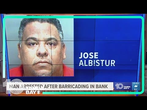 Man taken into custody after barricading himself inside St. Petersburg bank