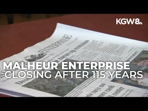 Malheur Enterprise newspaper to shut down after 115 years
