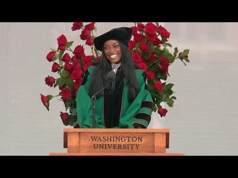 'Being the G.O.A.T. was never the goal' | Simone Biles gives commencement speech at WashU