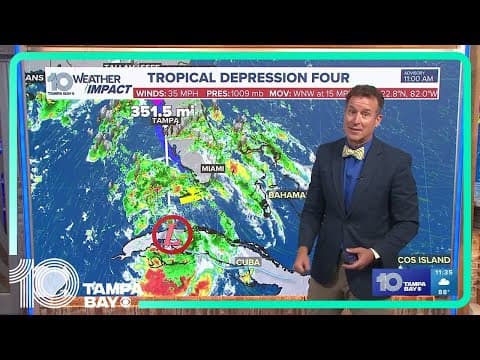 Tropical Depression Four prompts new watches, warnings | 11:30 a.m. Saturday