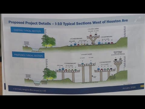 TxDOT meets with residents to discuss project to raise I-10 from Heights Boulevard to I-45