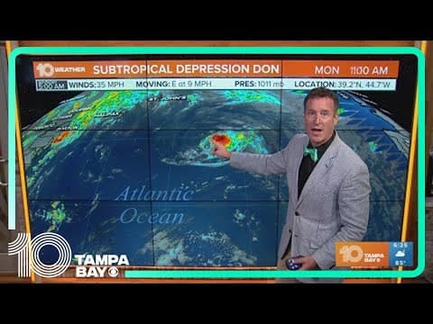 Tracking the Tropics: Subtropical Depression Don meandering in the Atlantic