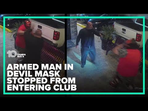 Security guards stop armed man wearing devil mask from entering Tampa gentlemen's club