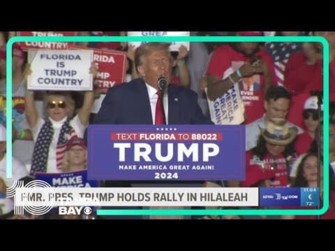 Former President Trump holds rally 20 minutes away from 3rd GOP debate