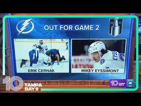 Bolts lose Cernak, Eyssimont for Game 2 against Maple Leafs