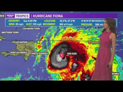 Sunday night tropics update: Fiona heads toward Dominican Republic