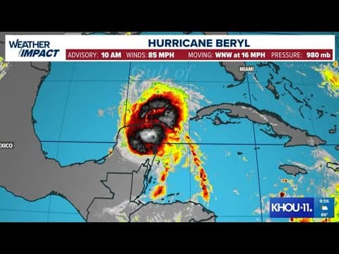 Tracking Hurricane Beryl: Storm weakens to Cat. 1, moves through Yucatan toward Gulf