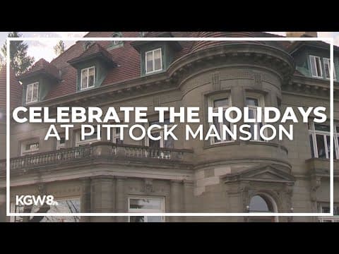 Experience the magic of Pittock Mansion's holiday display