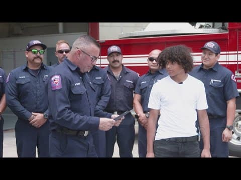 North Texas 15-year-old who saved neighbors from burning home honored by local fire department