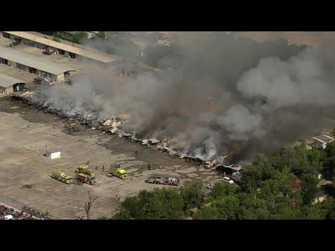 Watch Live: Update on fire at flea market in N. Houston