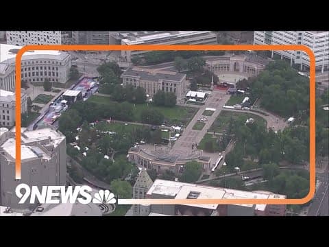 Outside Festival sets up at Denver's Civic Center Park