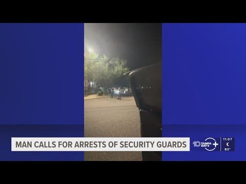 Video of security guards allegedly pointing firearms in Tampa at man sparks backlash