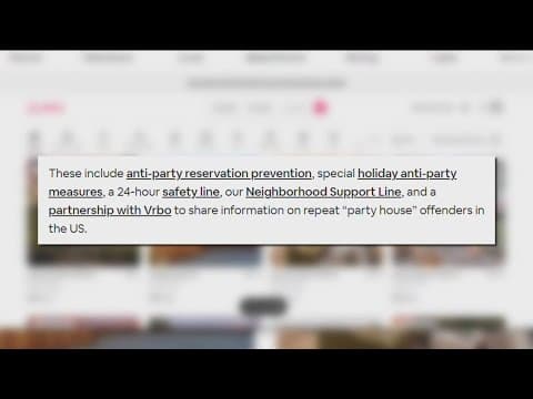 Airbnb using AI to crack down on New Year's Eve parties