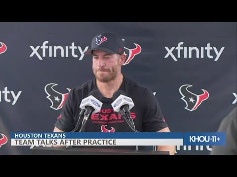 Houston Texans speak after practice