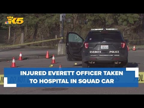 Everett police officers took injured coworker to hospital in a squad car