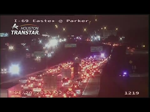 Inbound lanes of Eastex Freeway shut down just outside 610 Loop due to deadly crash