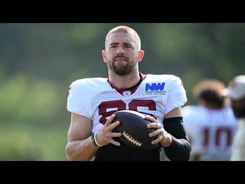Now: Zach Ertz speaks after Commanders camp practice