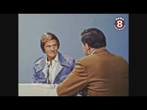 Singer, actor, Pat Boone interview at TV 8 in 1973