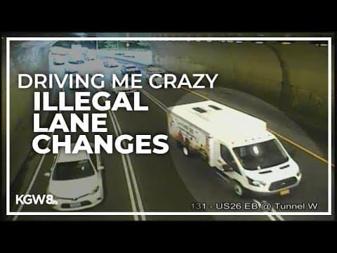 Drivers making illegal lane changes in Vista Ridge Tunnels on Highway 26