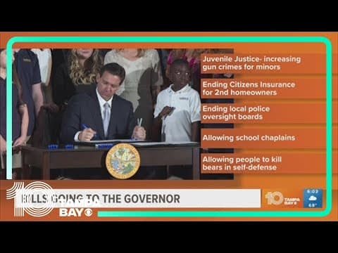 Bills on insurance, gun penalties, police oversight await governor's signature