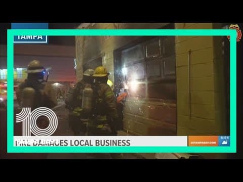 Tampa fire crews investigate after fire damages local business
