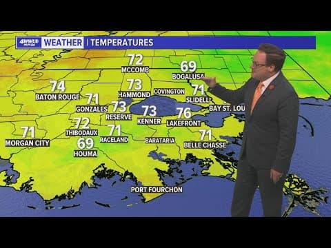 Weather: mild, humid temperatures and cold air on the way