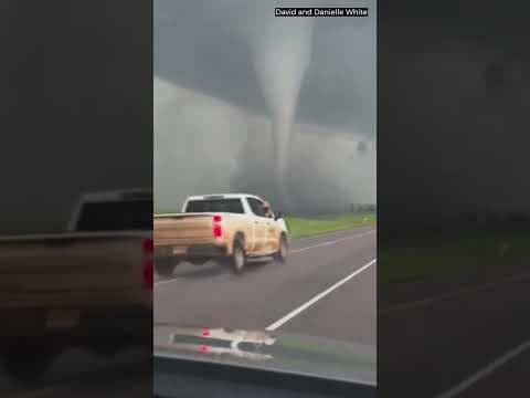 Tornado sweeps through field in South Dakota #shorts