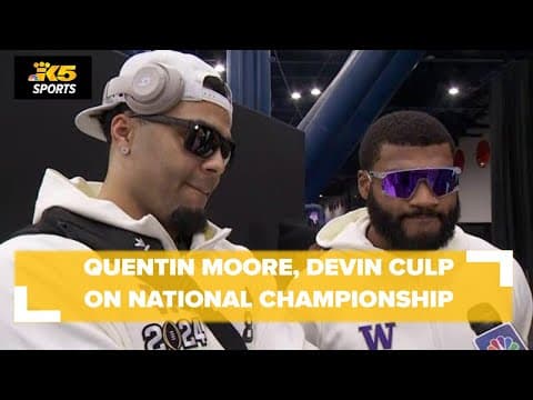 EXTENDED INTERVIEW: UW's Quentin Moore and Devin Culp ahead of CFP National Championship